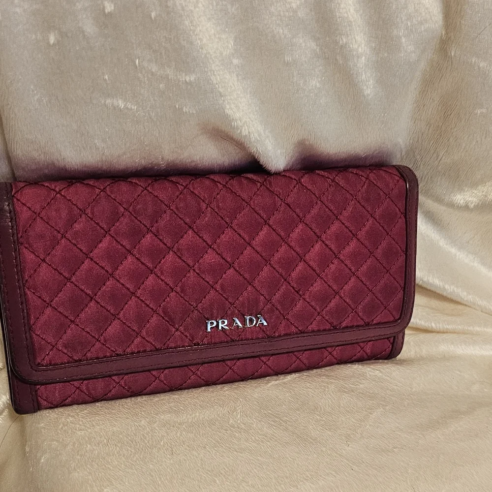 Prada Project Burgundy Quilted Wallet - Picture 2 of 12